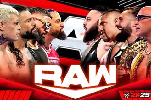 Cody Rhodes and Team Roman Reigns vs The Rock and Team Seth Rollins | WWE Raw 27/Aug/2025