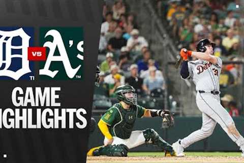 Tigers vs. A's Game Highlights (8/26/25) | MLB Highlights