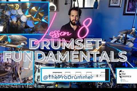 Learn To Play Drums! Drumset Fundamentals Lesson 8 with TheProDrummer - More Grooves and New Fills