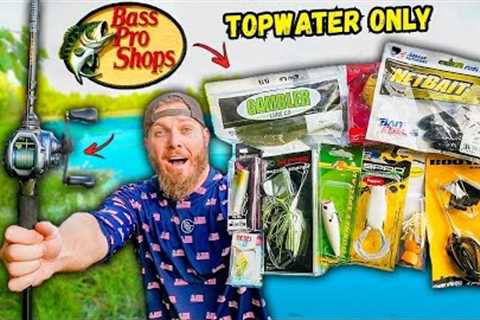 Bass Pro Shops TOPWATER ONLY Fishing Challenge (Multi-Species MADNESS)
