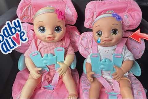 BABY ALIVE dolls go on a outing ☀️shopping and park 🛝