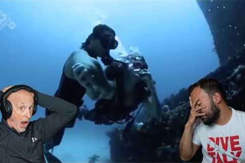 Divers React to Female Scuba Diver panics and get out of air