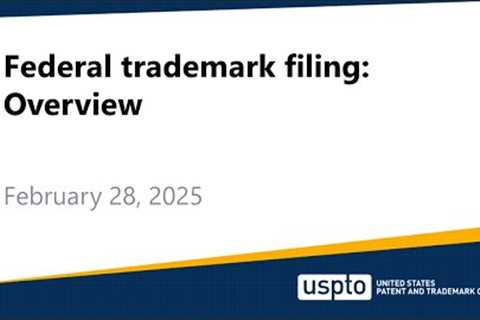 Federal trademark filing: Overview