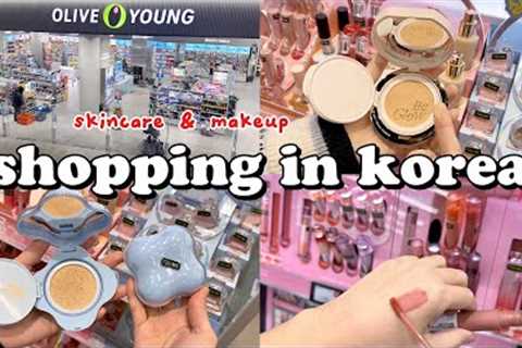 shopping in korea vlog 🇰🇷 skincare &amp; makeup haul + unboxing ❤️ what’s new at Oliveyoung 올영세일