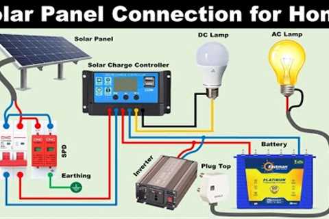 Complete Solar Panel Connection with Solar Charge Controller and Inverter @TheElectricalGuy