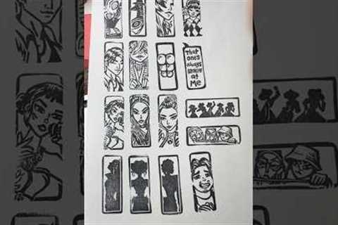 The entire KPDH stamp collection! #kpopdemonhunters #kpdh #pinkeraserart #eraserstamp #huntrix