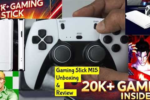 Retro M15 Gaming Stick for TV Unboxing and Review | PS5 Mini Console with 20,000+ Games