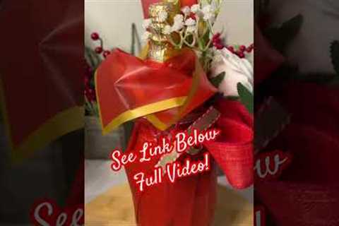 DIY Wine Bottle Gift Ideas #giftbaskets #trending #diycrafts #viral #decoration #wine