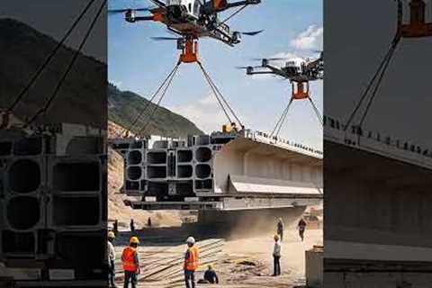 Futuristic Drone Technology in Heavy Construction