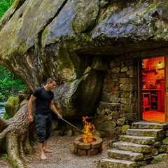 Full Video : 150 Days of Solo Bushcraft, Survival & Building a Dream House Under a Giant Rock
