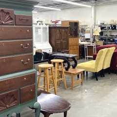 GOODWILL SHOP WITH ME FURNITURE CHAIRS TABLES DRESSERS DECOR KITCHENWARE SHOPPING STORE WALK THROUGH