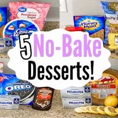 5 NO-BAKE DESSERTS | The Best EASY SUMMER Dessert Recipes | Julia Pacheco