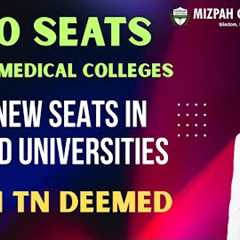 1970 Seats in Govt Medical Colleges - 500 Seats Added in Deemed Universities - Latest Update