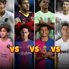 Comparison: Ronaldo vs Messi vs Neymar vs Thiago Messi vs Mbappé vs Yamal | Next Generation Legends!
