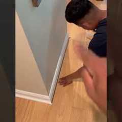 Warning ⚠️ ‼️‼️ always leave an expansion gap when installing hardwood 🙌🏻 #diy #home #tips