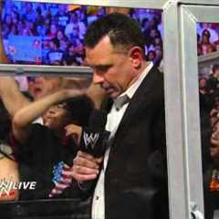 Raw:  The Rock birthday bashes Michael Cole