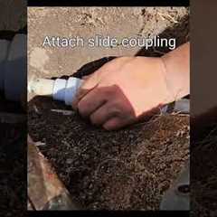 Easy sprinkler line repair with slide coupling #sprinkler #pvc #diy #homedepot