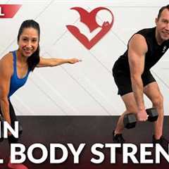 20 Min Full Body Dumbbell Workout at Home Strength Training - Weight Training for Women & Men