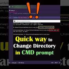 Change Directory in CMD in Just 3 Letters | CMD Trick for Beginners 🐍🔥