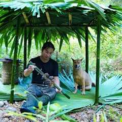 Wandering In The Jungle, Making A Shelter From Bamboo, Survival Alone | EP.491