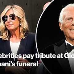 Celebrities pay tribute at Giorgio Armani's funeral
