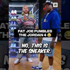 Fat Joe fumbles the Jordan 4 on #SneakerShopping 😂