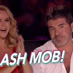 Unexpected Flash Mob Audition Shocks Simon Cowell!