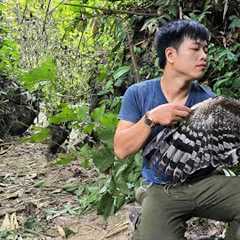 CEO returns to the primeval forest using primitive skills to trap eagles,fishing, cooking - survival