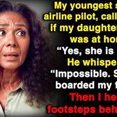 My pilot son called: ”Impossible. She’s on my flight… not at home!”