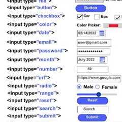 HTML Input Tags List Tutorial For Beginners (Web Development)