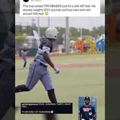 7th Grader Hits 437 Foot Homerun 😳🚨. #baseball #homerun #d1