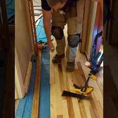 DIY Hardwood Floor | Tip for Tight Spaces #homestead #diy #hardwood #tips #tipsandtricks #tricks