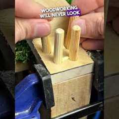 The carpenter’s wood spliceFirm and creative joint#USA #CarpentryHack #PerfectSplice