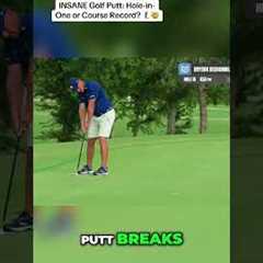 INSANE Golf Putt: Hole-in-One or Course Record? 🏌️‍♂️🤯 #golf #goodgood #dechambeau #pga #barstool