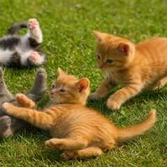 Sweet Kittens Rolling and Playing on the Grass – Adorable Cat Videos & Cat Sounds