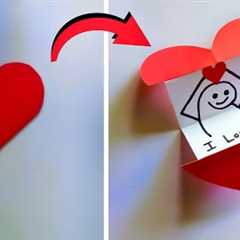 2 Special DIY Heart Crafts For Lovers | Gift Making for Boyfriend Birthday Gift 3D Pop Up Card Ideas