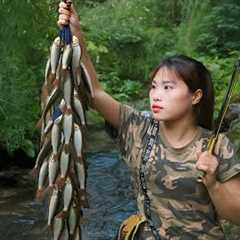 How to make a fish gun, catch stream fish, survival skills, wild survival alone