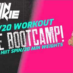 BIKE BOOTCAMP: 20/20 Spin Class Weight Training Workout