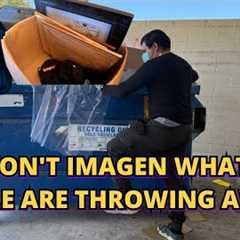 DUMPSTER DIVING -  YOU WON'T IMAGEN WHAT RICH PEOPLE ARE THROWING AWAY!  #recycling #dumpsterdiving 