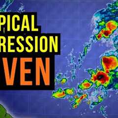 Tropical Depression Seven will Track across the Atlantic...