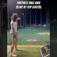 The Furthest Ball Ever Hit At Top Golf🚀 #golf