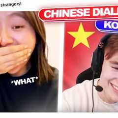 White Boy Goes CRAZY With Tongue 🤯 (Mandarin, Korean, Chongqing & Sichuan dialects...)