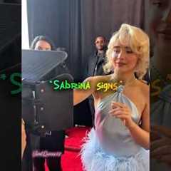 Paparazzi Made a Celebrity Sign Their Camera Lens at the Grammys 👀📸#sabrinacarpenter #shorts