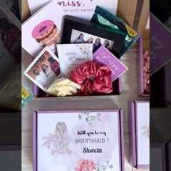 Bridesmaid hamper | bridal party gifts | wedding invite| budget friendly bridesmaid gift ideas