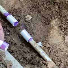 How to repair a cracked sprinkler pipe