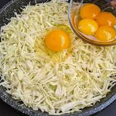 Cabbage & Eggs Tastes better than Meat! Healthy Breakfast ideas. Quick & Simple Recipe!