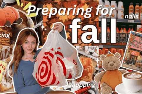 Preparing for fall 🍂🤎🧸 fall shopping spree, cozy baking, diy nails