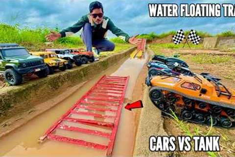 I built floating Track On River Canal For Rc Cars 4x4