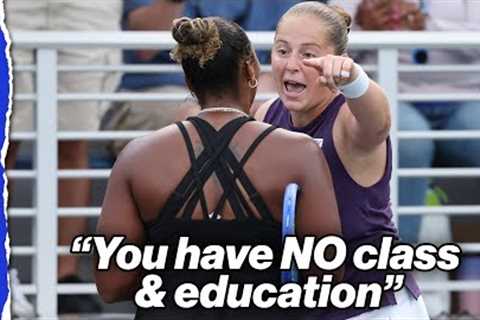 Taylor Townsend gets into fiery US Open post-match moment with Jelena Ostapenko