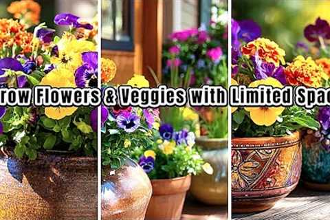 Container Gardening Ideas - Perfect For Growing Flowers And Veggies Even In The Smallest Spaces!